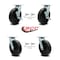 Service Caster 8 Inch Polyolefin Caster Set with Roller Bearings 4 Swivel Lock 2 Brake SCC SCC-30CS820-POR-TLB-BSL-2-BSL-2 - alternate 7